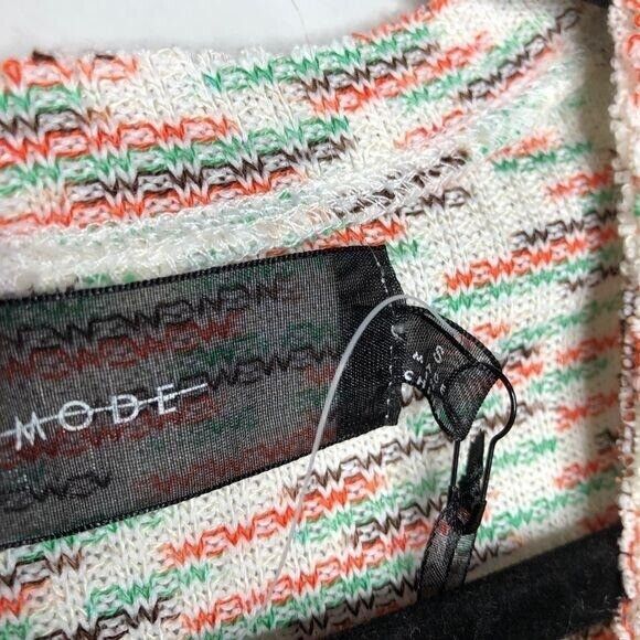 Code X Mode Sweater Womens Small White Pullover Multicolored NWT - Picture 5 of 7